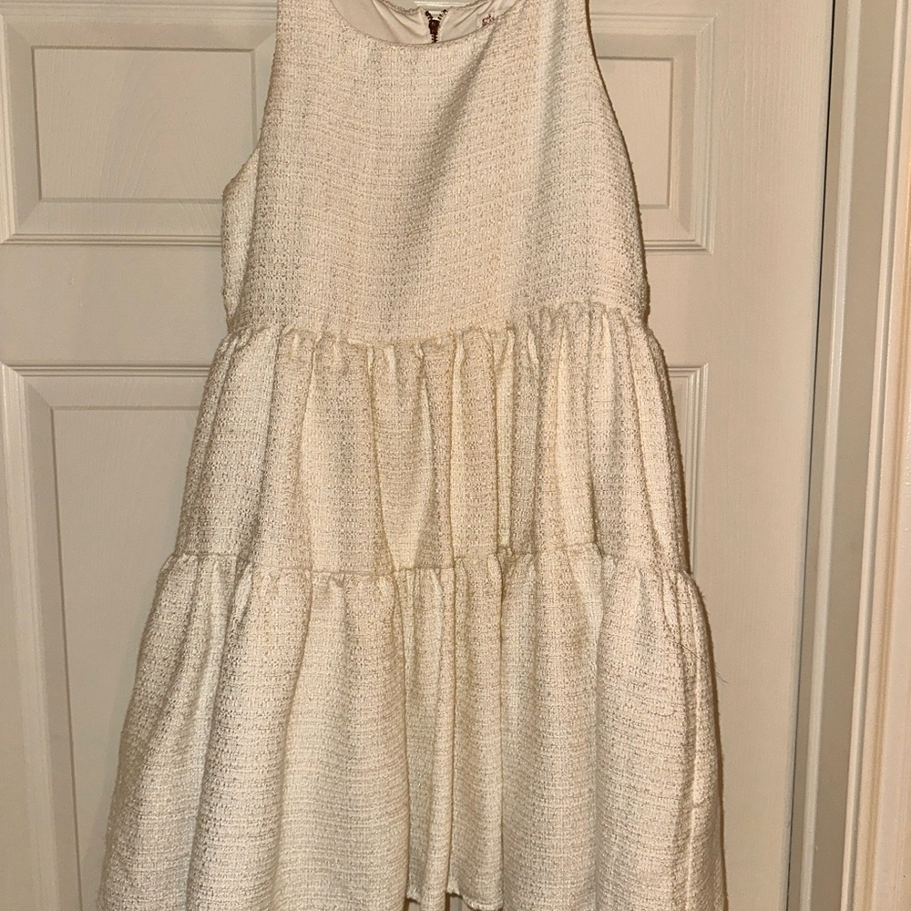 GB Girls Cream Tiered Kids Dress
